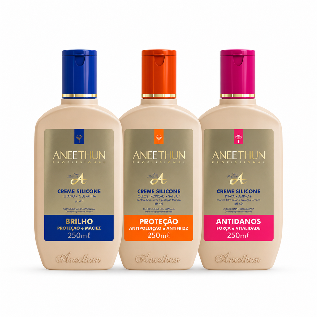 KIT CREMES DE SILICONE LINHA A - 250ML (3 UNIDADES)