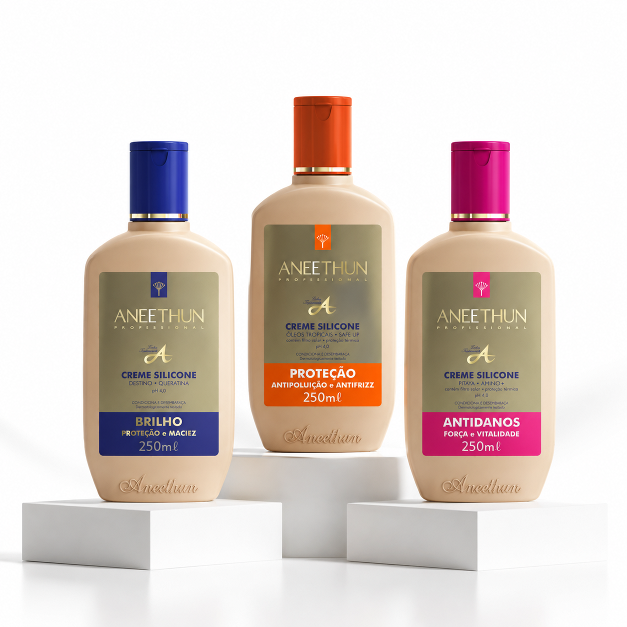 KIT CREMES DE SILICONE LINHA A - 250ML (3 UNIDADES)