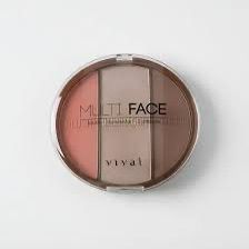 Paleta de Blush Iluminador e Contorno Multi Face Vivai