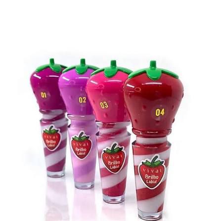 Gloss Labial com Brilho Morango